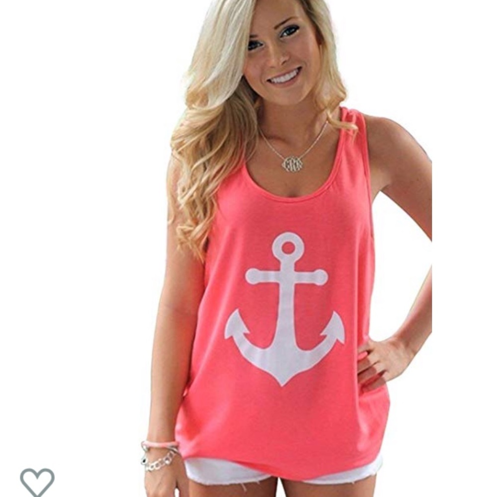 NEW Watermelon Anchor tank top Large (runs small)